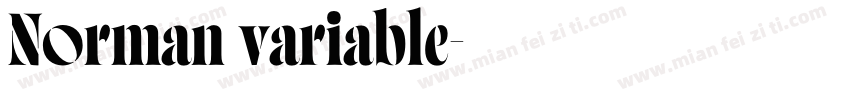 Norman variable字体转换